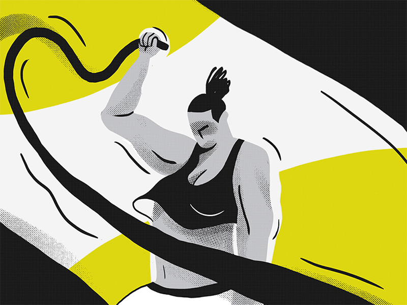 Functional trx power illustration training rope functional sport