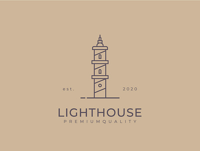 line art Lighthouse logo vector illustration design brand identity branding business card design design graphic design icon illustration interior design logo lighhouse line art logo logo minimal modern simple social media kit symbol vector