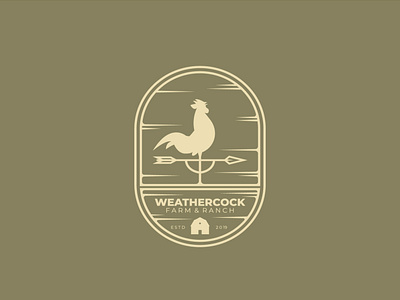 Weathercock vane logo vector illustration design, ranch farm