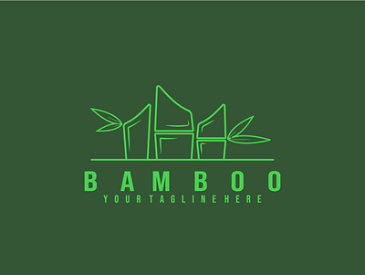 modern line art logo vector illustration, bamboo logo bamboo brand design brand identity branding business card design graphic design illustration line art logo logo designer logo identity logotype modern nature vector