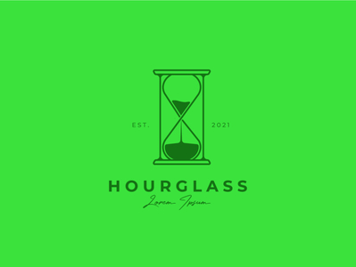 minimal hourglass logo vector illustration design by Lukman Abdu Rofi ...