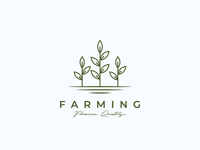 modern farming agriculture logo design agriculture brand identity branding design farming graphic design illustration line art logo logo presentation minimal modern simple vector