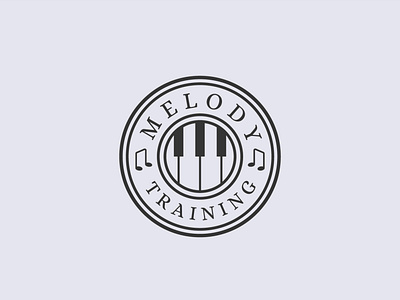 simple piano charts logo design, melody