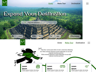 Mahatour bus destination plane travel ui