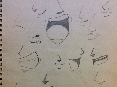 Sketching Some Mouths Today drawing mouths pencil sketch
