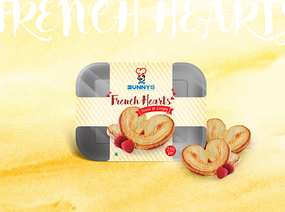French Hearts Tray Wrap Design - Packaging branding design logo packaging vector