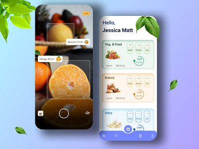 Nutrition and Diet App 🍓🍉 app branding clean clean ui concept daily ui design diet graphic design mobile mobile app design mobile ui nutrition ui ux