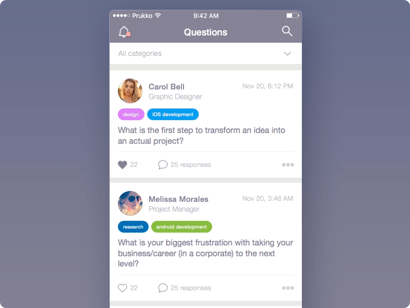 Female in IT Filters casestudy sign up women female onboarding ux ui profile ios principle design app