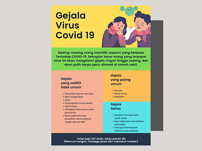 Gejala Covid 19 corona design illustration indonesia information information design