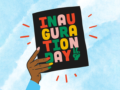 Inauguration Day! 2021 biden celebrate colorful gif hand lettering illustrate illustration inauguration politics president procreate texture