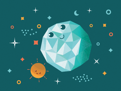Our universe is cute astrology cute geometric illustration planet space sun texture universe
