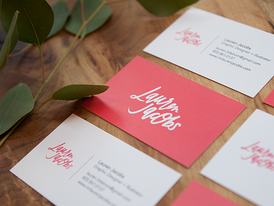 New business cards brush lettering business cards hand lettering identity logo personal print