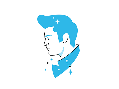 A Graceland kind of man avatar blue elvis brand illustration branding character character design elvis icon icondesign illustration magic music musician spot illustraiton vintage