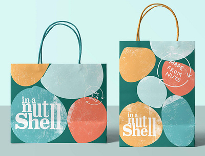 In A Nut Shell paper bag bag bagdesign beauty branding design graphic design logo packaging packagingdesign typography vector