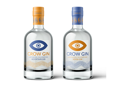 Crow Gin - bottle packaging bottle bottle design branding design graphic design logo packaging packaging design typography