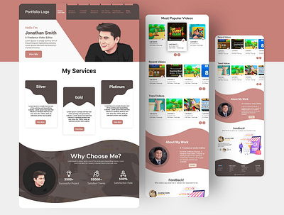 Website Portfolio home page home page ui landing design landing page landing page concept landing page design website design website template