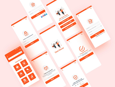 Care House clean design mobile app mobile app design mobile application mobile apps mobile design mobile ui modern design ui ux