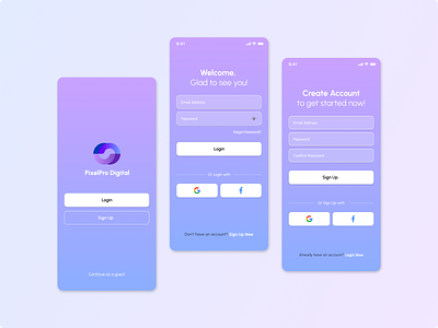 Sign Up and Login Page of App app login screen app signup ui app ui app ui design banner design login login page login page app ui login screen login screen ui sign up sign up page sign up page app sign up screen signup ui ui