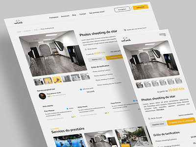 Service detail page | Event - presta design detail page landing page service ui ux