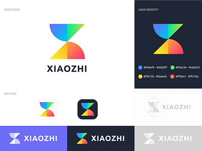 Xiaozhi logo app branding flat icon logo ui