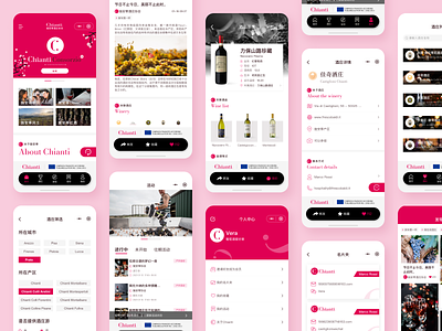 Chianti Winery application app branding design icon illustration typography ui