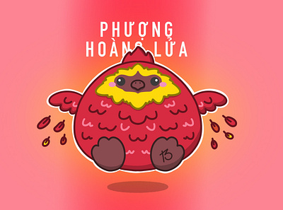 Phoenix - The Masked Singer VN fanart character design cute illustration mascot mushimal sikula shop sikulashop the masked singer the mushimal