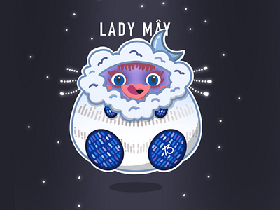 Cloud Lady - The Masked Singer VN fanart character design cute illustration mascot mushimal sikula sikula shop sikulashop the mushimal