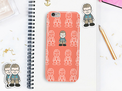 Bill billgates flat line iphone case