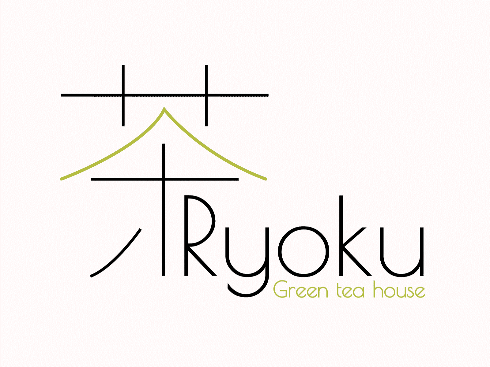 Ryoku green tea house branding design graphic design icon illustration logo typography vector
