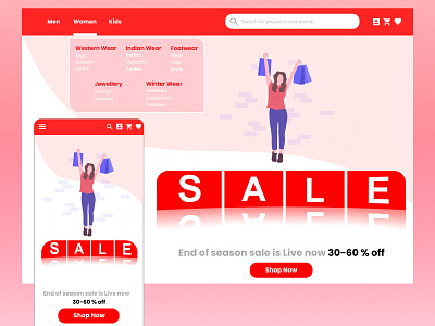 Shopping Website and App app branding clothes clothing clothing brand design ecommerce ecommerce app ecommerce design figma minimal responsive responsive design shopping shopping app shopping bag shopping cart ui web