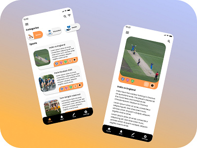 News App app design ecommerce figma food app minimal news news app newsfeed newsletter sports sports app ui uiux web