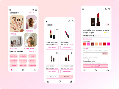 Beauty Shopping Ecommerce app