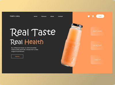 Juice product page design ecommerce ecommerce design juice juice website juices landing landing page landingpage minimal product product page smoothie ui web web design