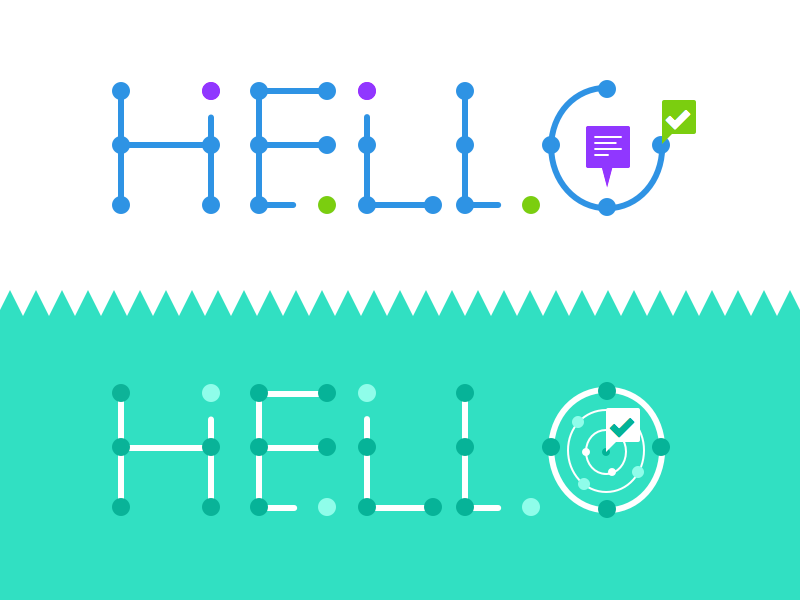 Hello Branding flat simple basic branding brand dots illustration hello