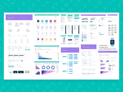 Salesforce Analytics UI Kit analytics charts dashboards design flat graphs kit mobile system ui