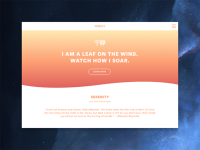 I am a leaf on the wind. Watch how I soar.