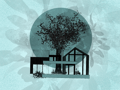Dream House Illustration android app design branding creative design futuristic design graphic design house illustration illustration ios app design logo ui