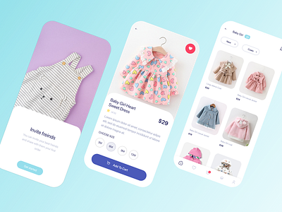 Children Cloth Shopping App Designs child app child shopping app designs mobile app designs shopping mobile app designs ui design ux design