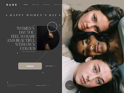 Rare - Women's Day Edition modern website design women day website