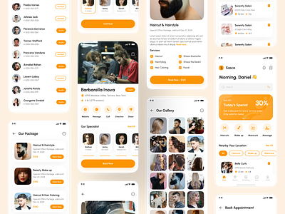 Sasca - Barbershop App Design