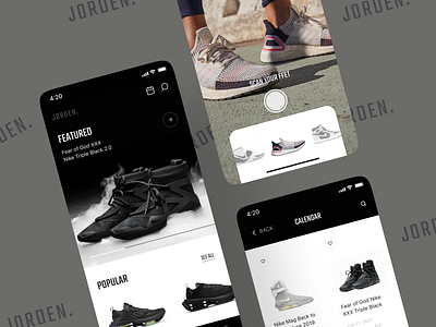 JORDEN : Shoe Store Mobile App android app design design illustration jorden shoes ui design ui designs ux design ux designs