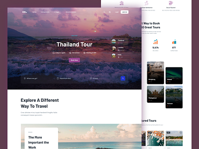 ON. Travel Agency Website agency android app design branding travel traveling ui design ux design ux designs