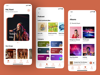 Yodel - Music Player App android app design beat branding design dribbble illustration ios logo music phone rock treanding ui ui design ui designs ux design ux designs
