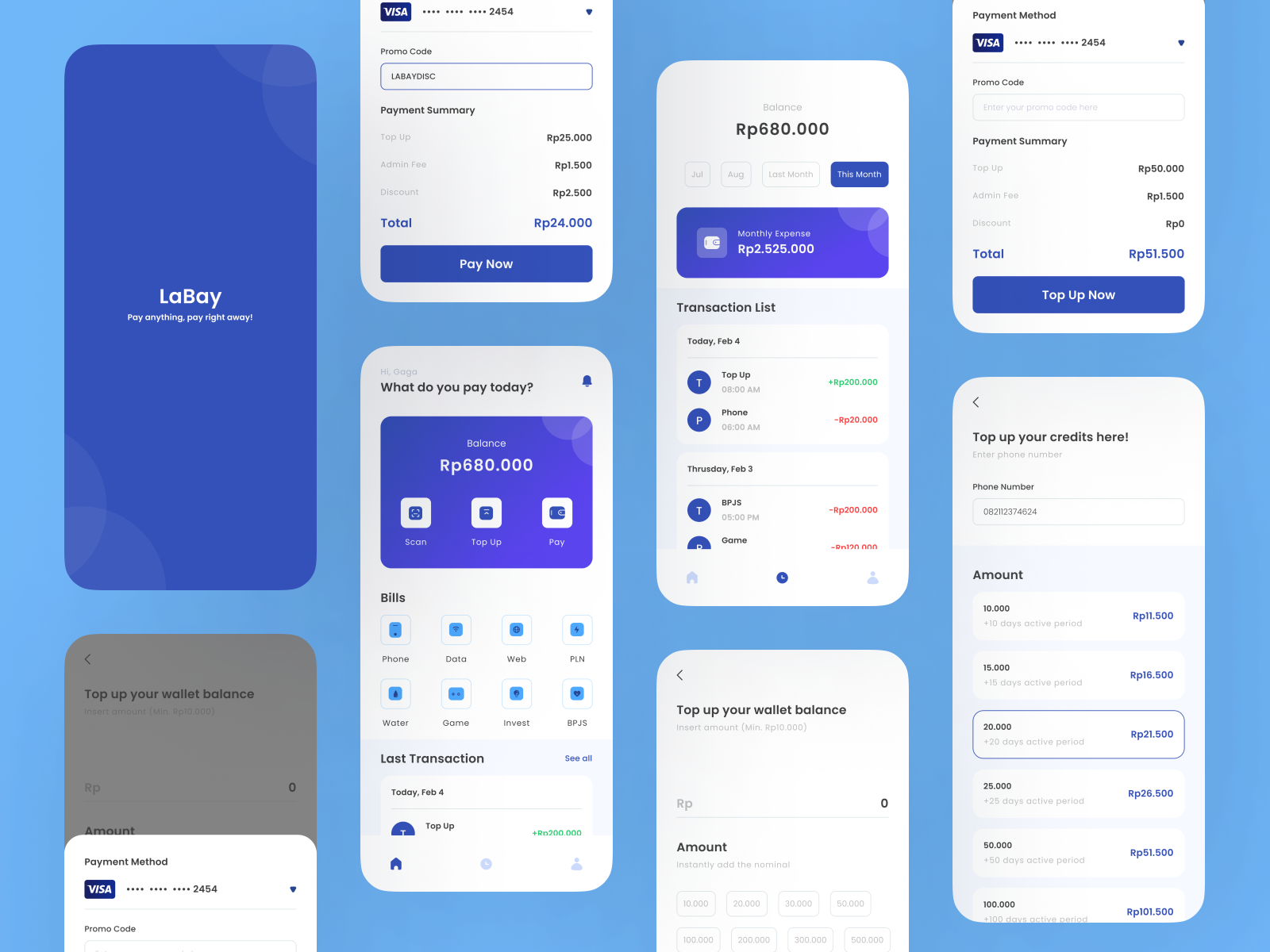 LaBay E-Wallet Apps by Siaga Parlindungan Harahap on Dribbble