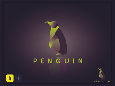 Penguins Word Logo 3d animation branding business logo design flat graphic design illustration illustrator logo motion graphics ui ux vector