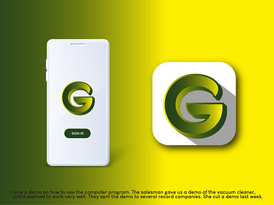 G letter Logo Design branding business logo design flat illustration illustrator logo ui ux vector