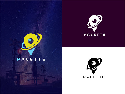 Palette Location Logo Design branding business logo design flat illustration illustrator logo ui ux vector