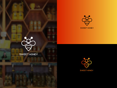 Honey Logo Design branding business logo design flat graphic design illustration illustrator logo ui ux vector