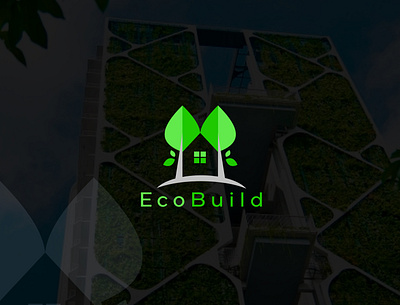 Eco Build Logo Design branding business logo design flat illustration illustrator logo ui ux vector