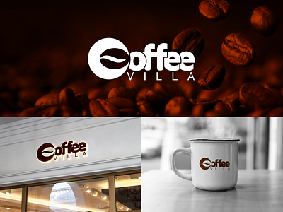 Coffee Villa Logo Design Idea branding business logo design flat illustration illustrator logo ui ux vector